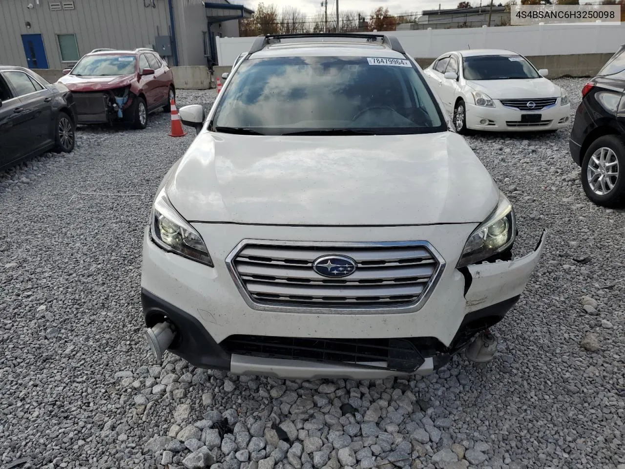 2017 Subaru Outback 2.5I Limited VIN: 4S4BSANC6H3250098 Lot: 78479964