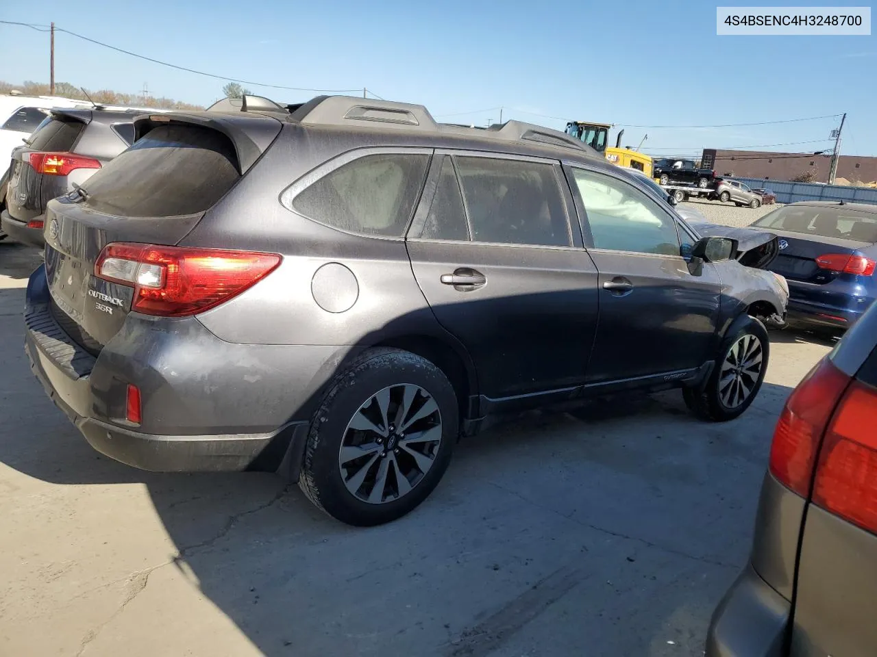 2017 Subaru Outback 3.6R Limited VIN: 4S4BSENC4H3248700 Lot: 78882854