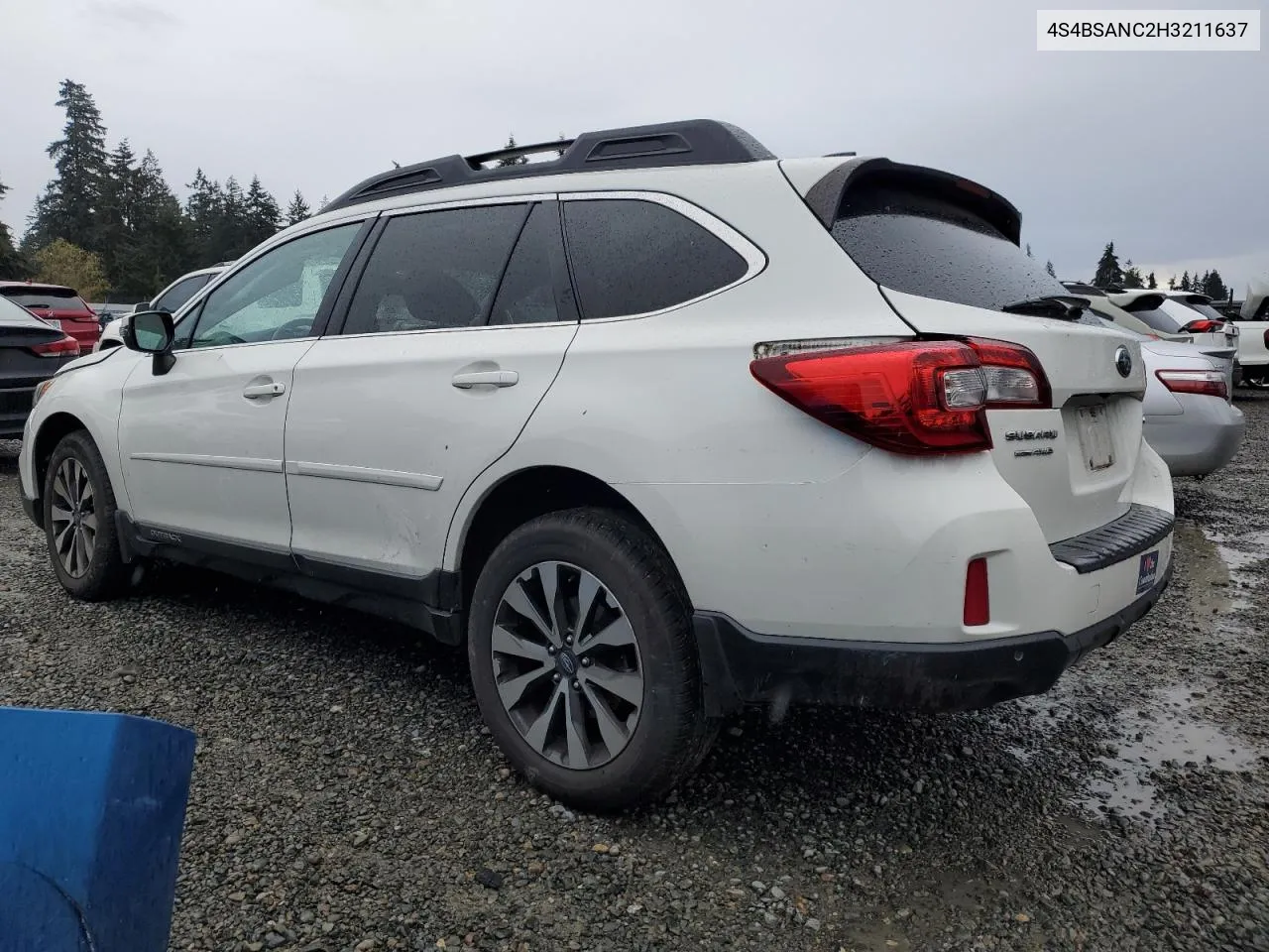 2017 Subaru Outback 2.5I Limited VIN: 4S4BSANC2H3211637 Lot: 78950004