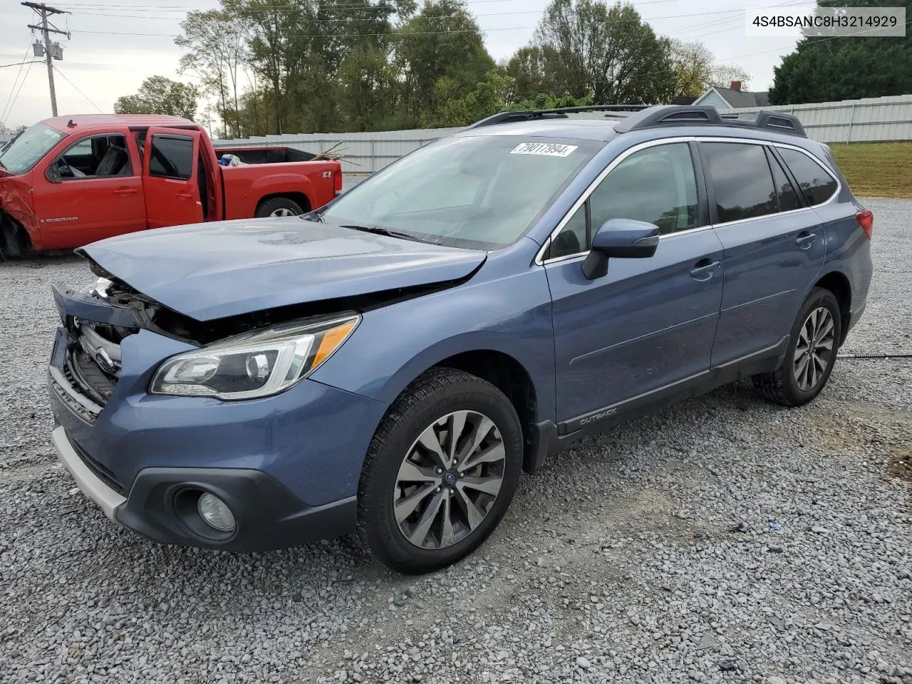 2017 Subaru Outback 2.5I Limited VIN: 4S4BSANC8H3214929 Lot: 79017994