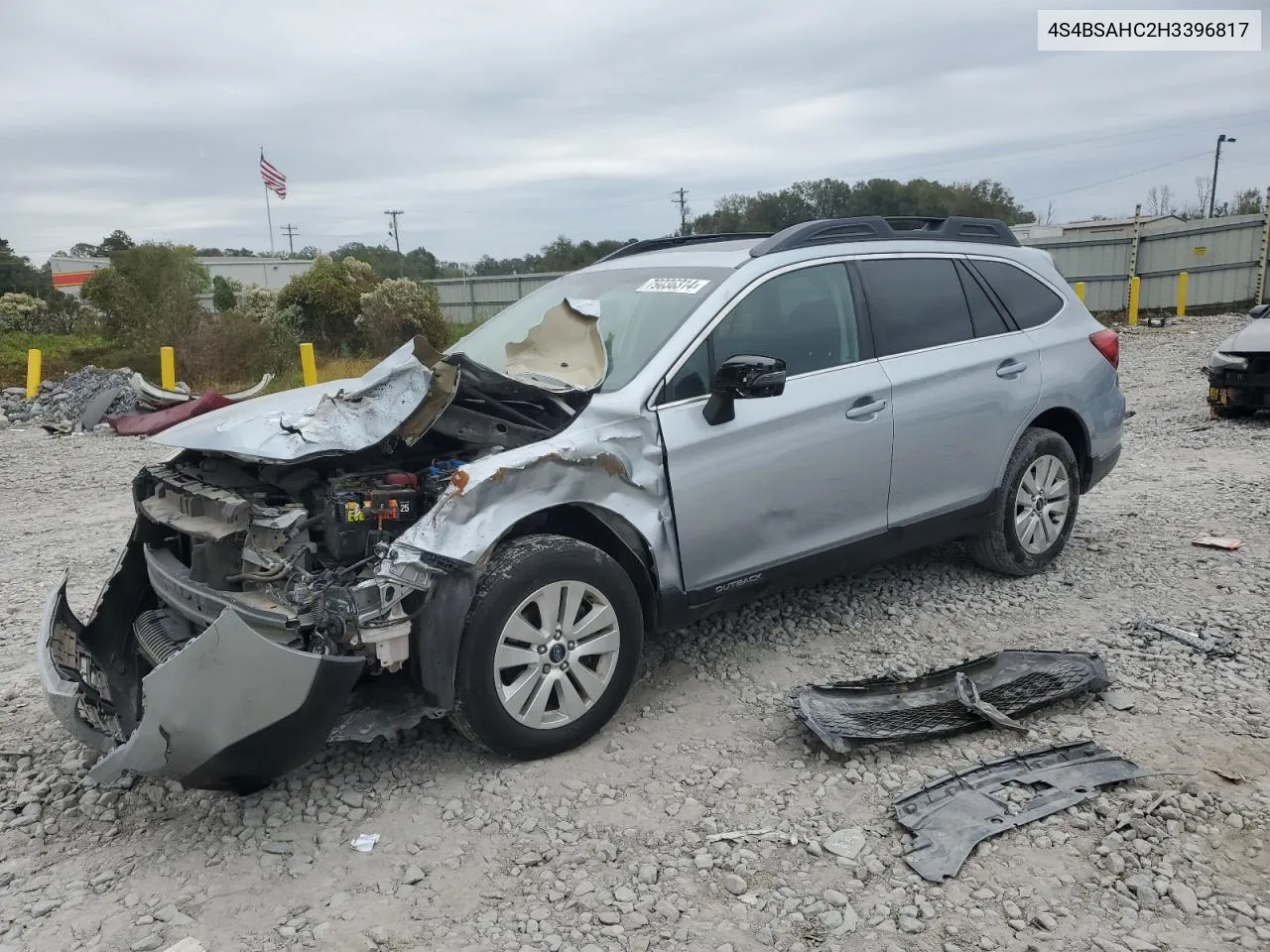 2017 Subaru Outback 2.5I Premium VIN: 4S4BSAHC2H3396817 Lot: 79036314