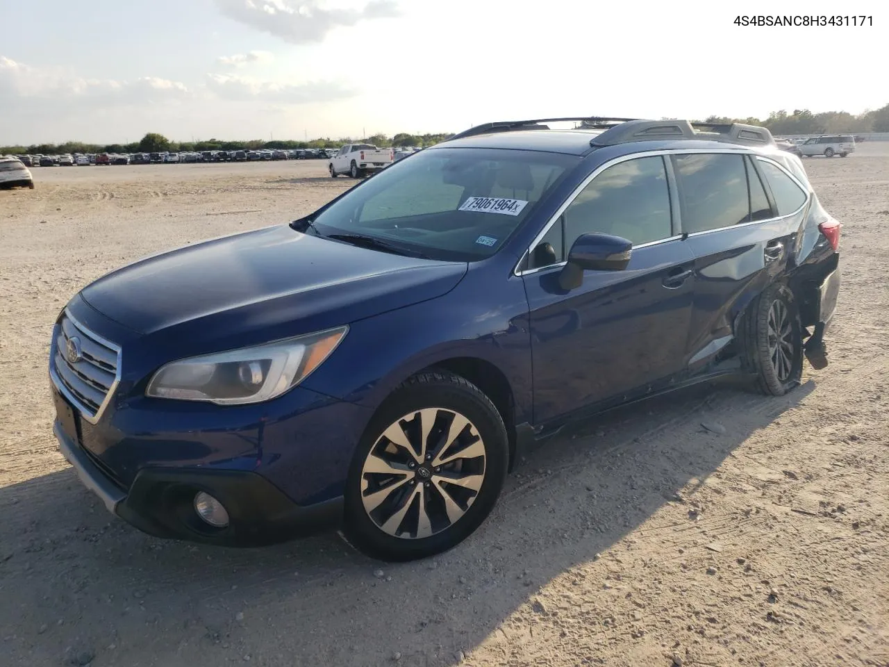 2017 Subaru Outback 2.5I Limited VIN: 4S4BSANC8H3431171 Lot: 79061964