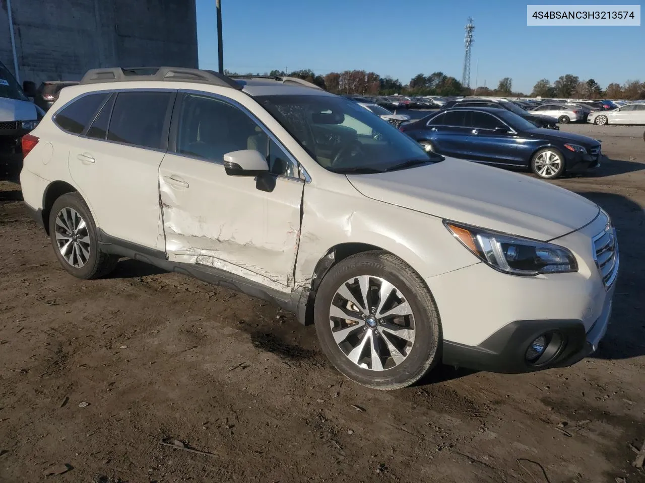 2017 Subaru Outback 2.5I Limited VIN: 4S4BSANC3H3213574 Lot: 79164984