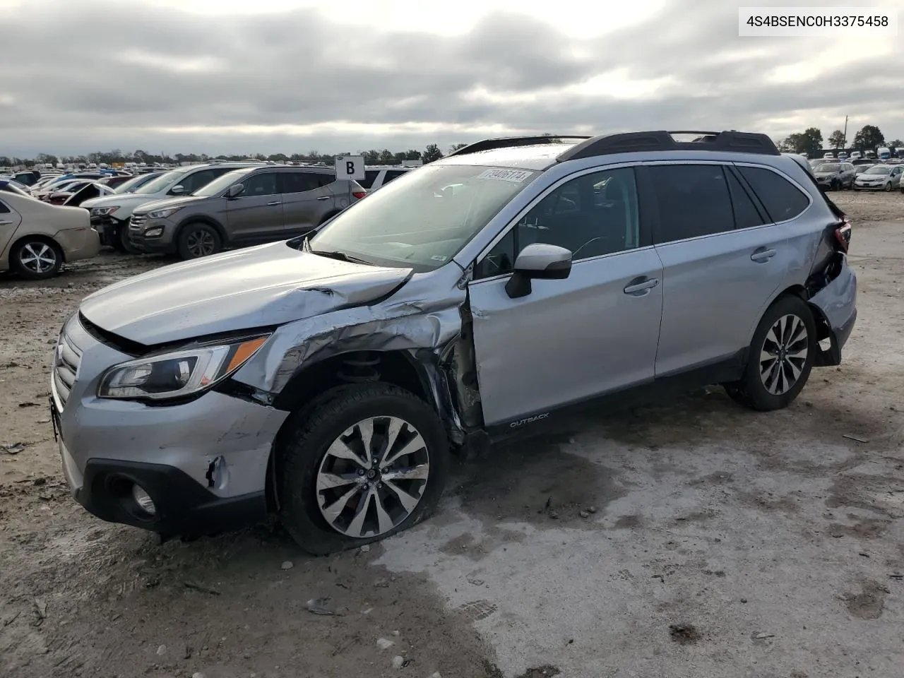 2017 Subaru Outback 3.6R Limited VIN: 4S4BSENC0H3375458 Lot: 79406174