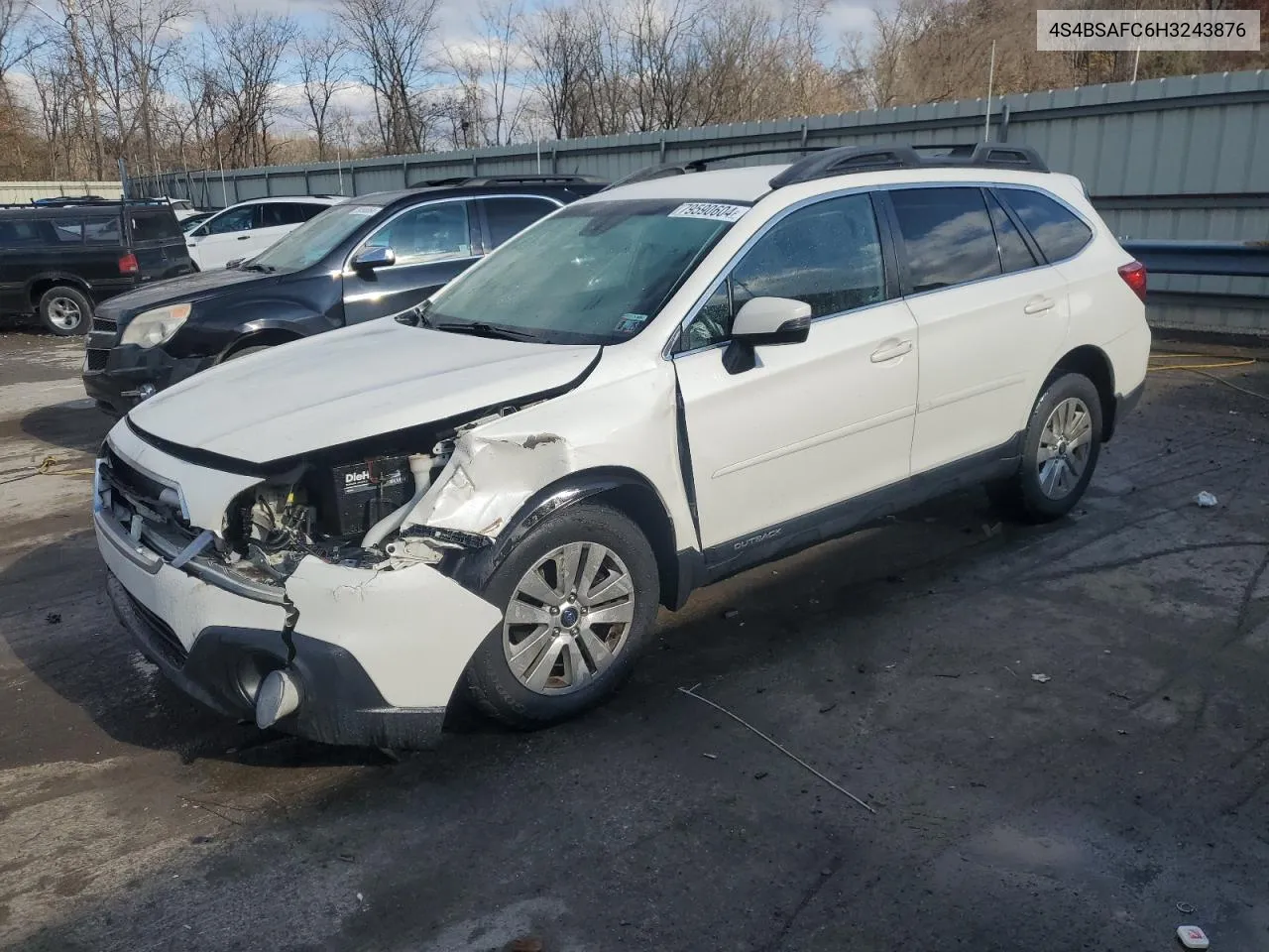 2017 Subaru Outback 2.5I Premium VIN: 4S4BSAFC6H3243876 Lot: 79590604