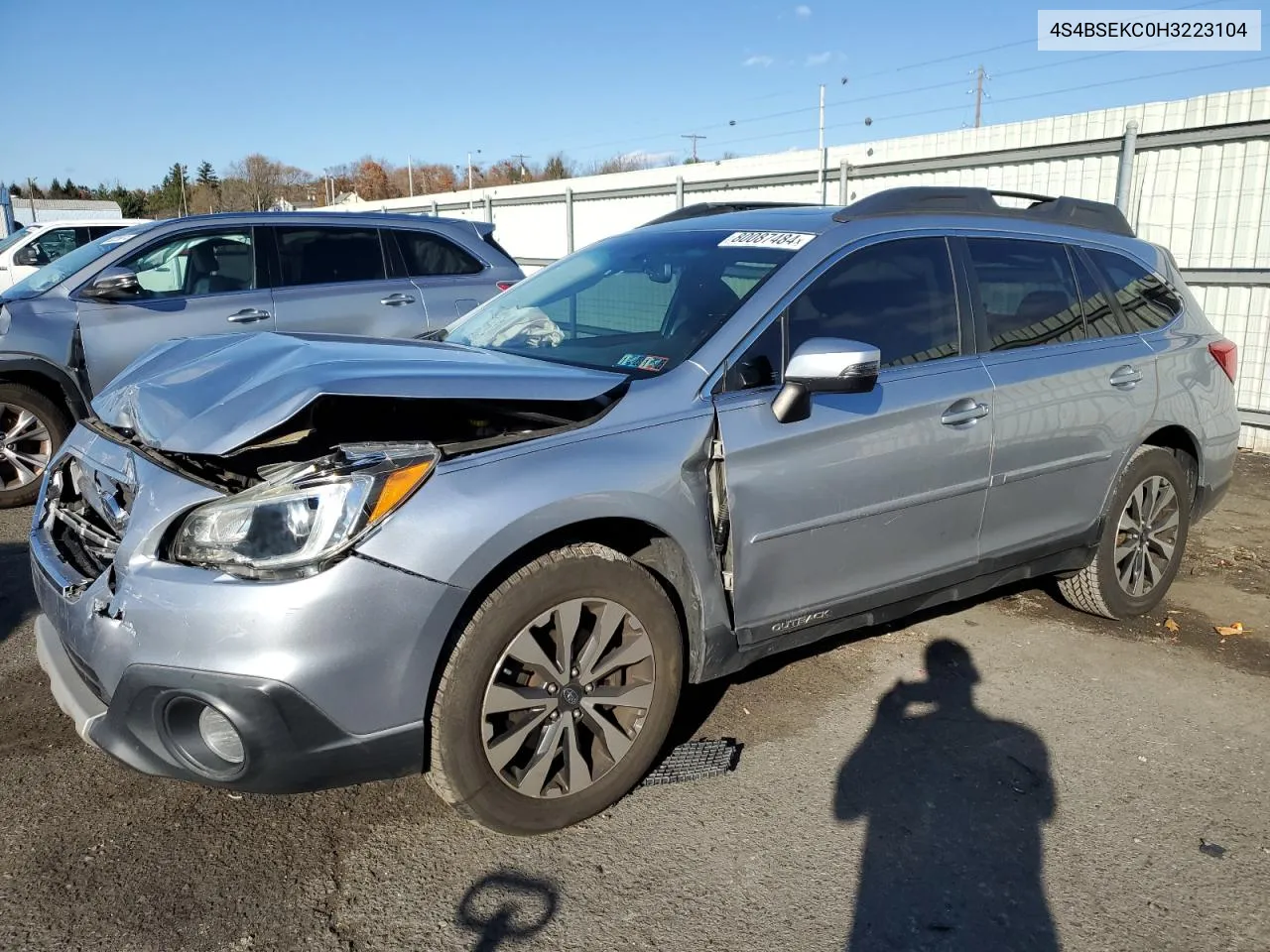 2017 Subaru Outback 3.6R Limited VIN: 4S4BSEKC0H3223104 Lot: 80087484