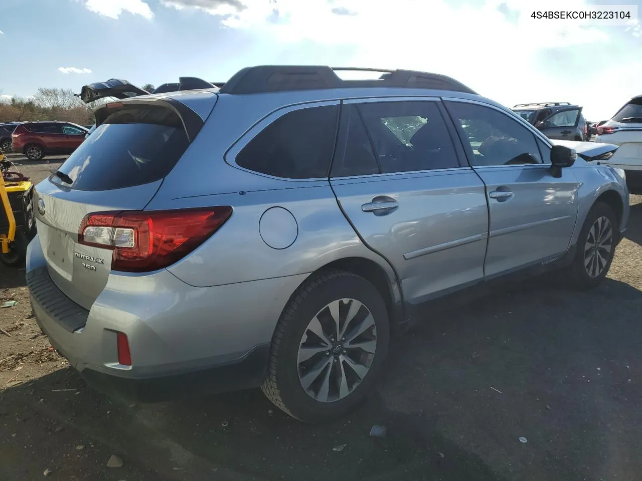 2017 Subaru Outback 3.6R Limited VIN: 4S4BSEKC0H3223104 Lot: 80087484