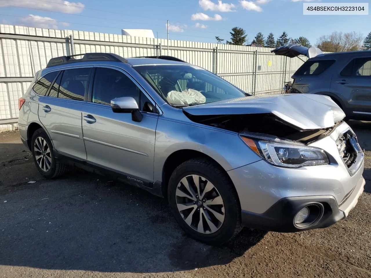 2017 Subaru Outback 3.6R Limited VIN: 4S4BSEKC0H3223104 Lot: 80087484