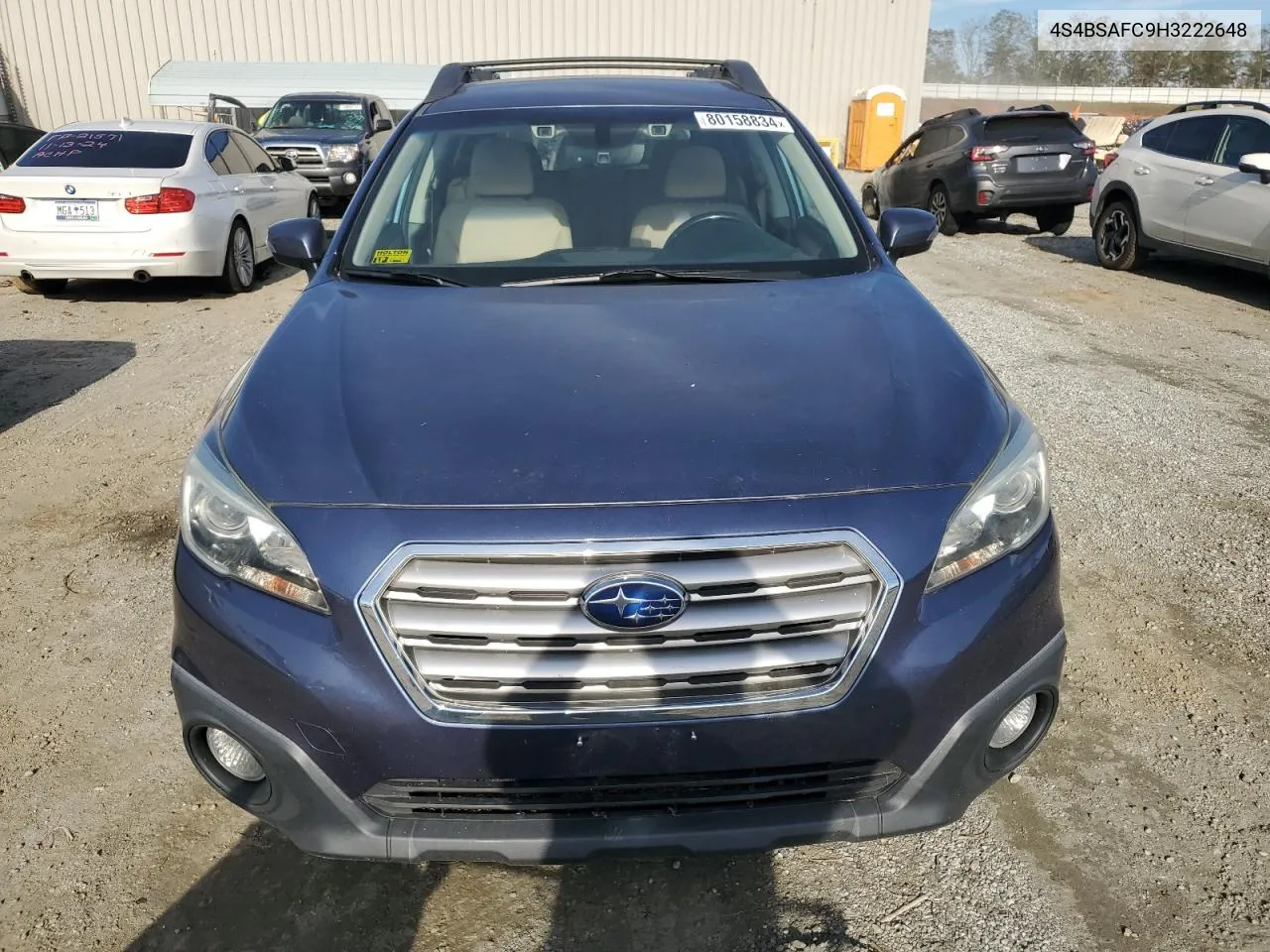 2017 Subaru Outback 2.5I Premium VIN: 4S4BSAFC9H3222648 Lot: 80158834