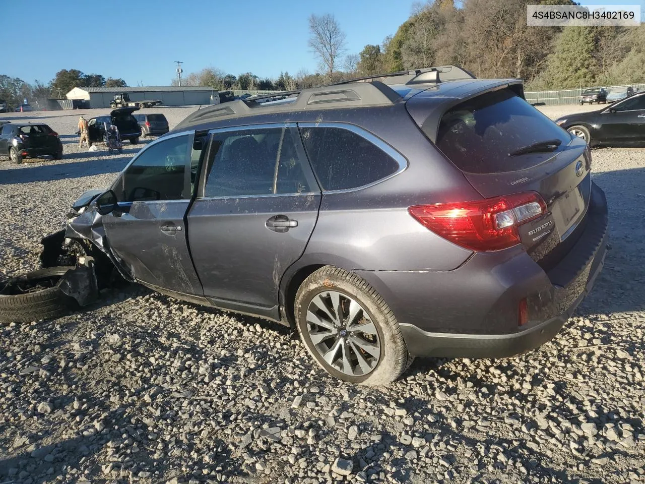 2017 Subaru Outback 2.5I Limited VIN: 4S4BSANC8H3402169 Lot: 80261054