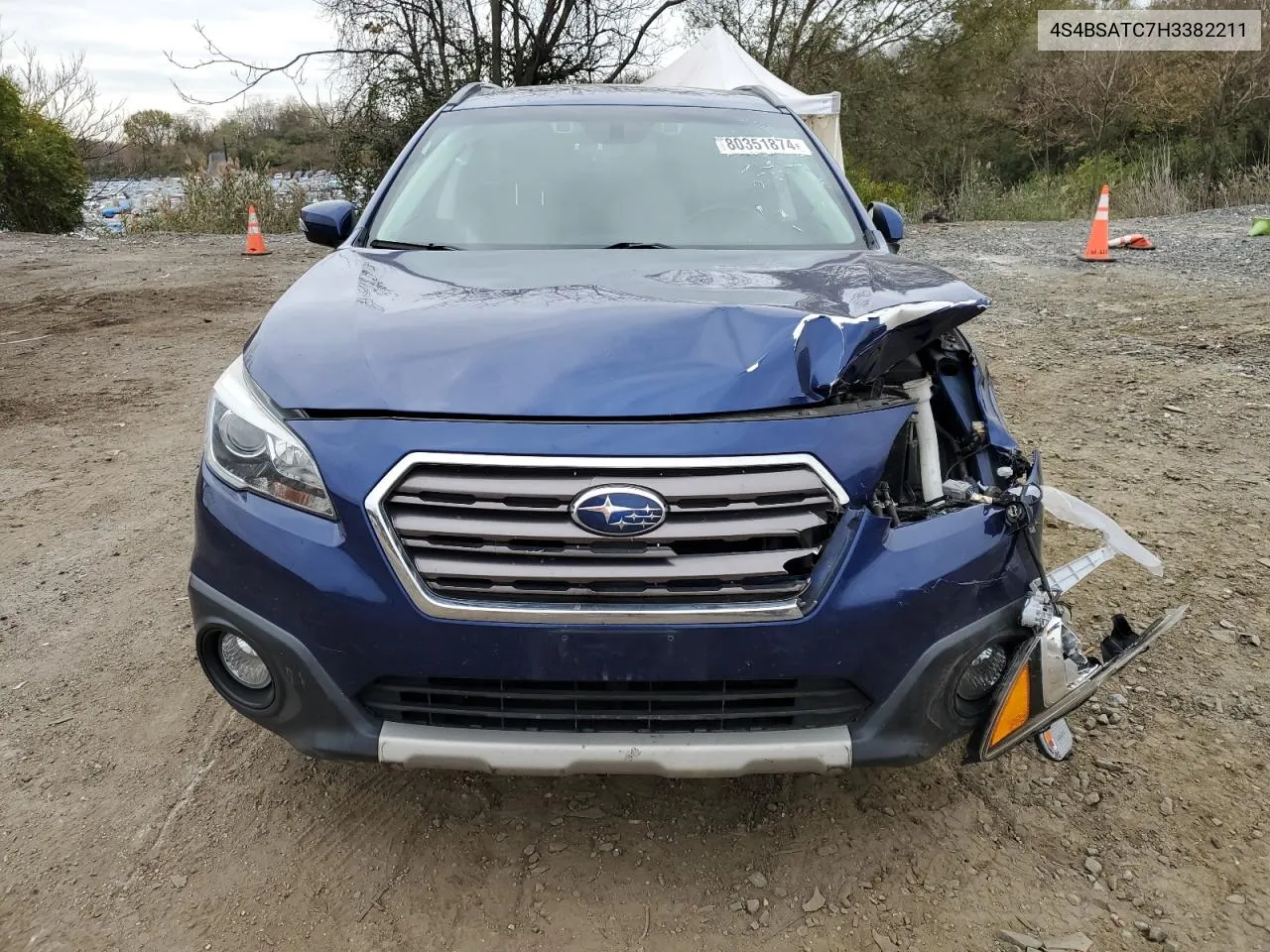 2017 Subaru Outback Touring VIN: 4S4BSATC7H3382211 Lot: 80351874