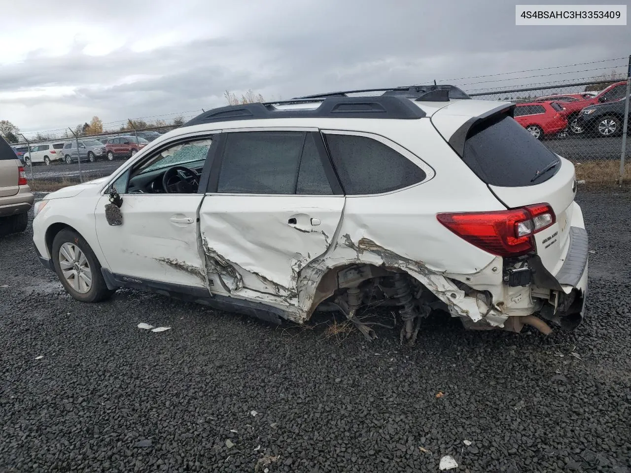 2017 Subaru Outback 2.5I Premium VIN: 4S4BSAHC3H3353409 Lot: 80556904