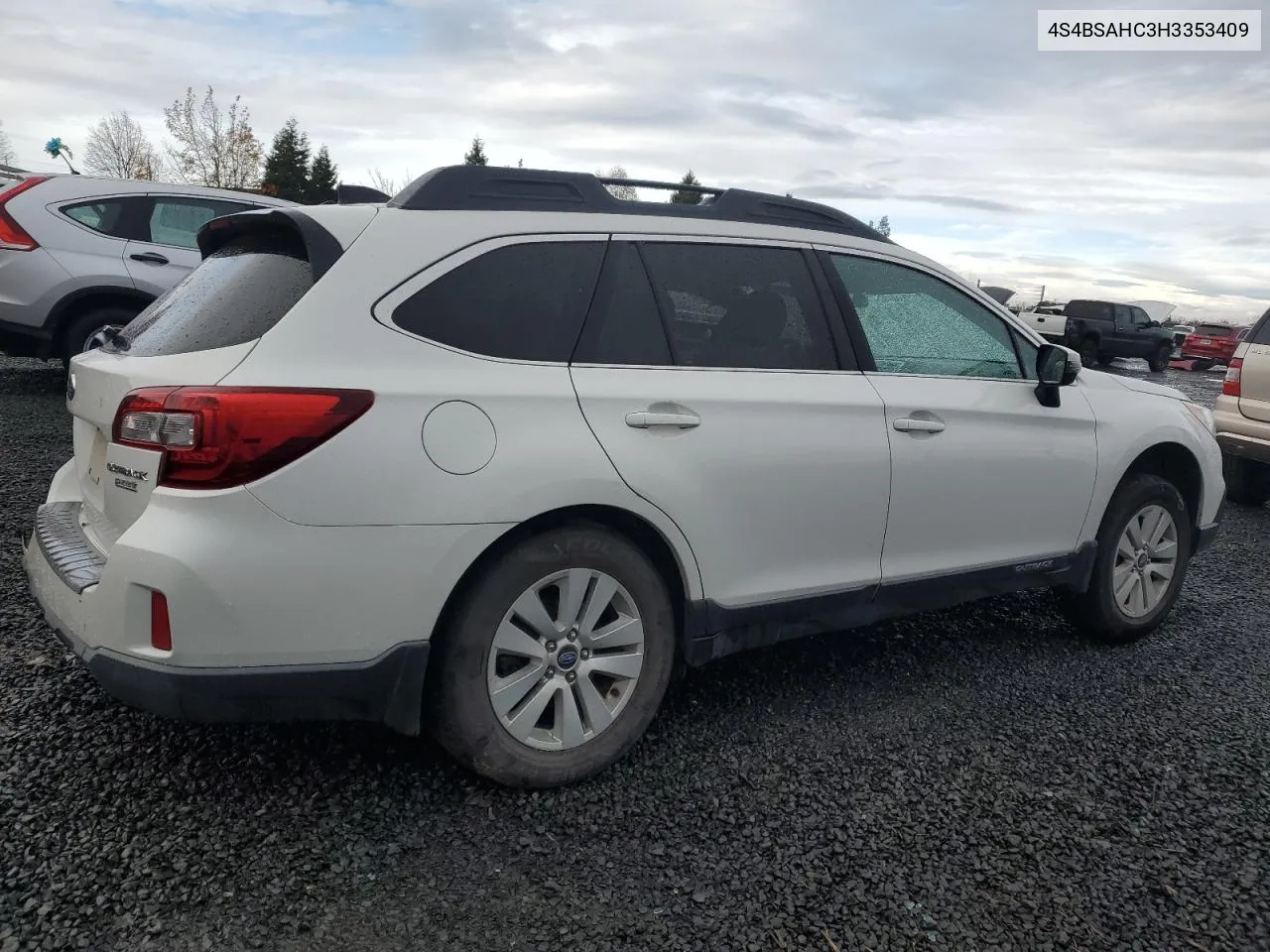 2017 Subaru Outback 2.5I Premium VIN: 4S4BSAHC3H3353409 Lot: 80556904