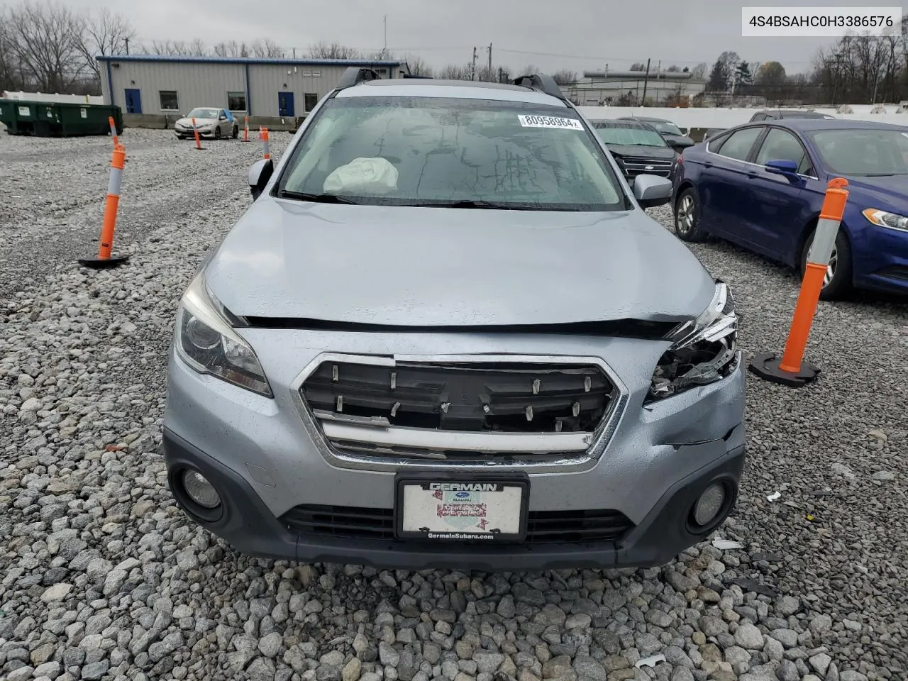 2017 Subaru Outback 2.5I Premium VIN: 4S4BSAHC0H3386576 Lot: 80958964