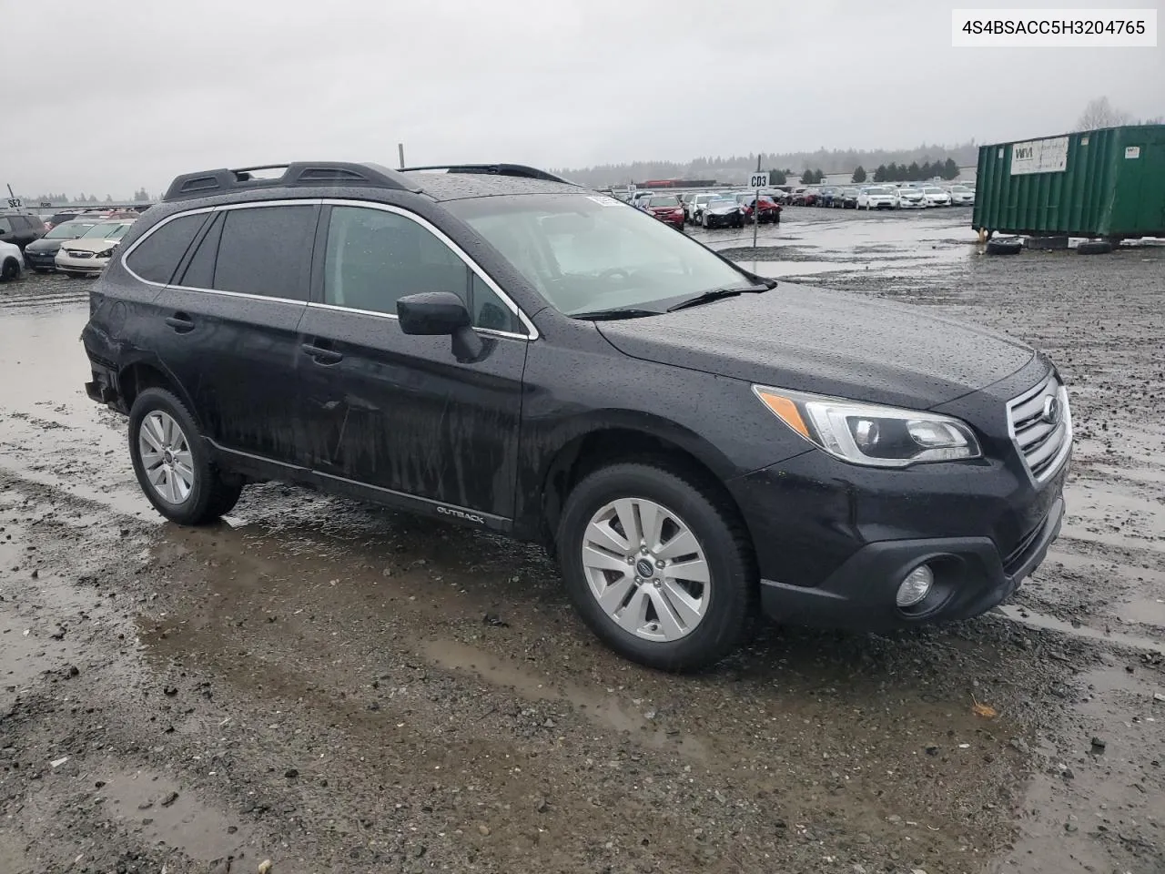 2017 Subaru Outback 2.5I Premium VIN: 4S4BSACC5H3204765 Lot: 80991554