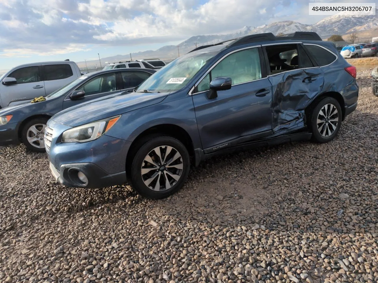 2017 Subaru Outback 2.5I Limited VIN: 4S4BSANC5H3206707 Lot: 81035544