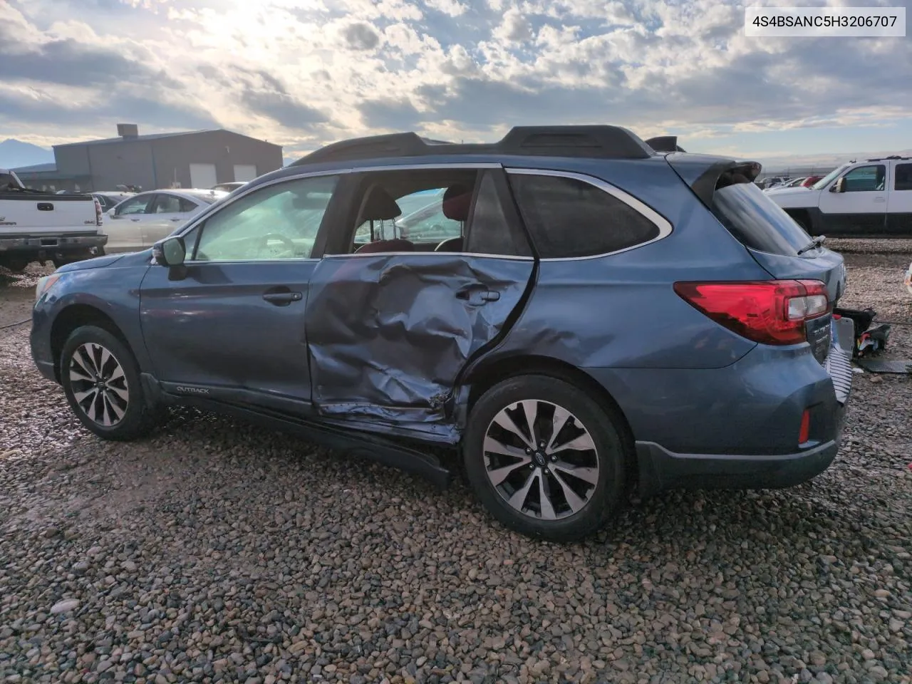 2017 Subaru Outback 2.5I Limited VIN: 4S4BSANC5H3206707 Lot: 81035544