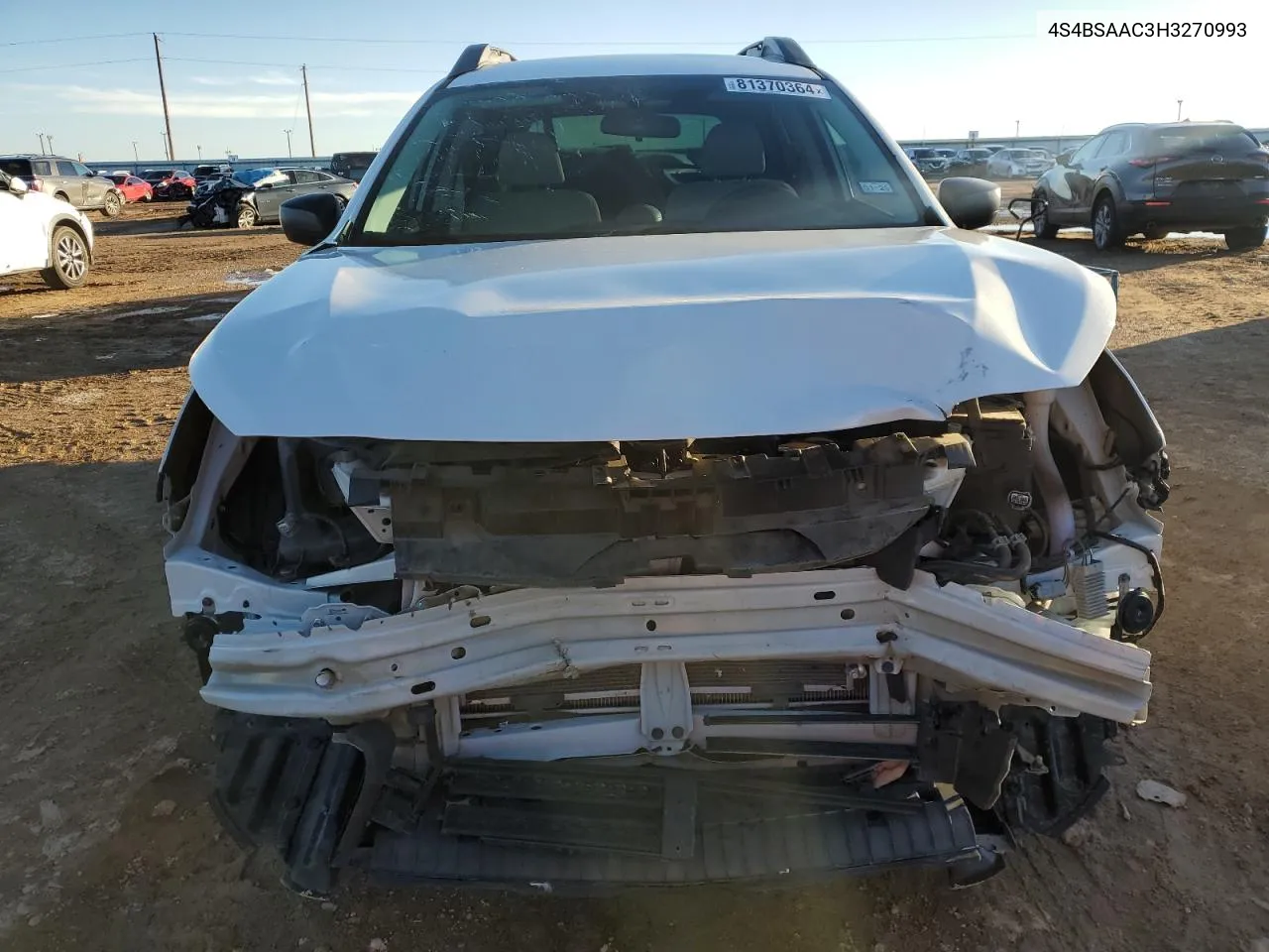 2017 Subaru Outback 2.5I VIN: 4S4BSAAC3H3270993 Lot: 81370364