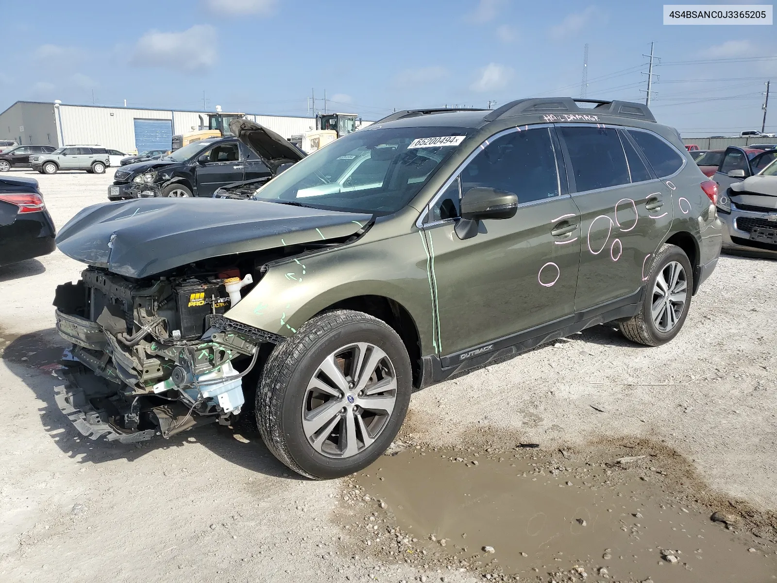 4S4BSANC0J3365205 2018 Subaru Outback 2.5I Limited