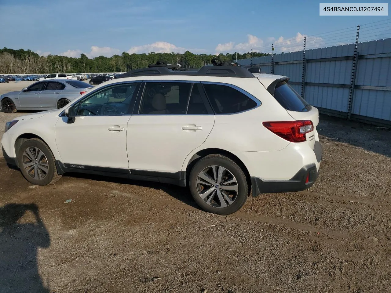 2018 Subaru Outback 2.5I Limited VIN: 4S4BSANC0J3207494 Lot: 67136274