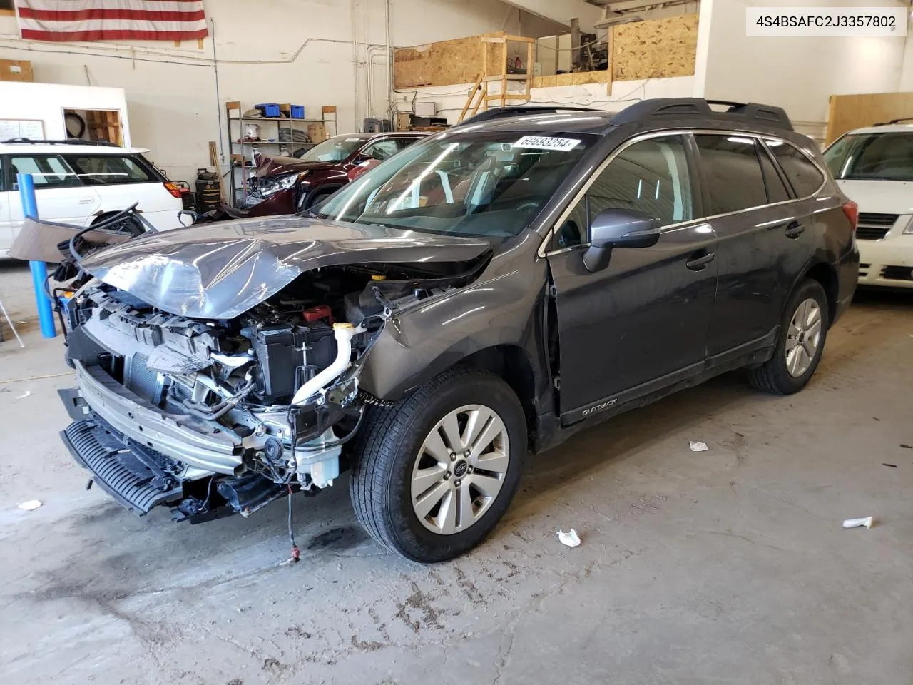 2018 Subaru Outback 2.5I Premium VIN: 4S4BSAFC2J3357802 Lot: 69693254