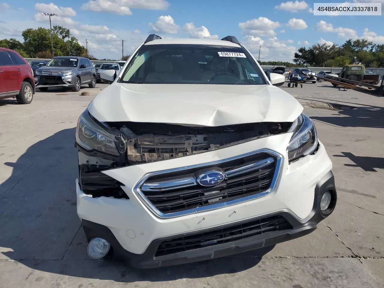 2018 Subaru Outback 2.5I Premium VIN: 4S4BSACCXJ3337818 Lot: 69877724