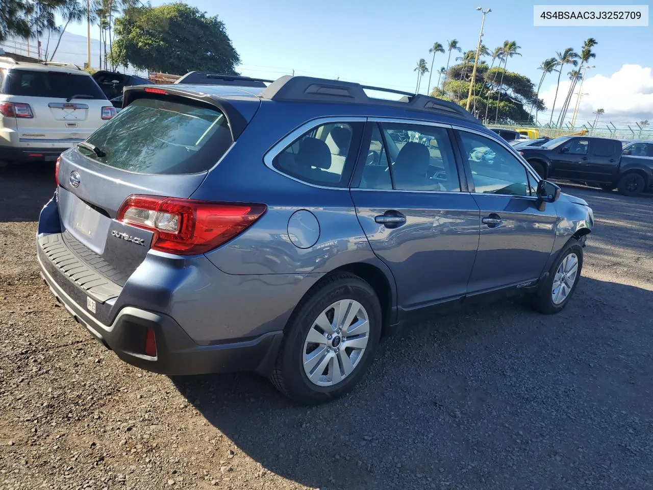 2018 Subaru Outback 2.5I VIN: 4S4BSAAC3J3252709 Lot: 70290524