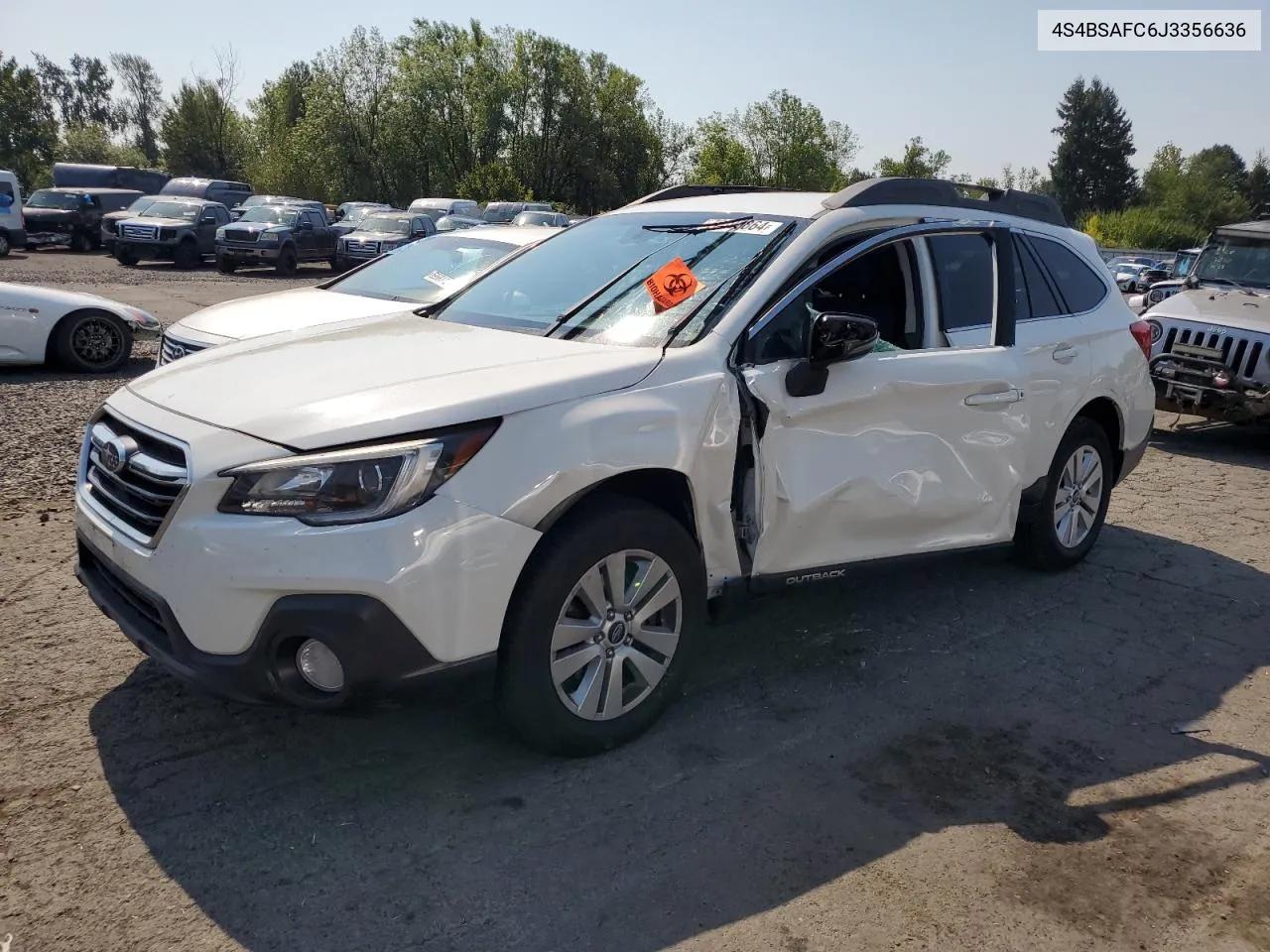 2018 Subaru Outback 2.5I Premium VIN: 4S4BSAFC6J3356636 Lot: 70300864