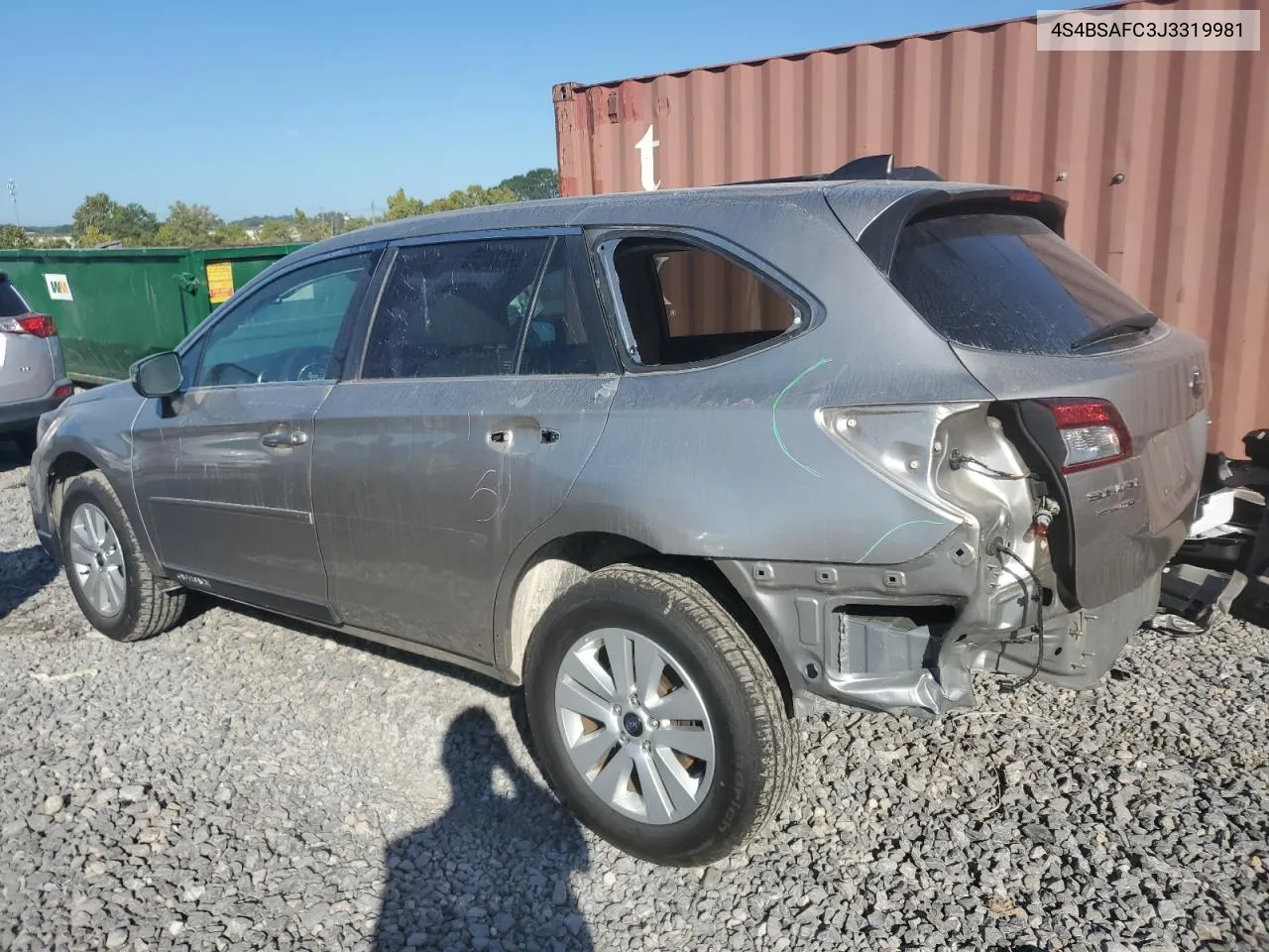 2018 Subaru Outback 2.5I Premium VIN: 4S4BSAFC3J3319981 Lot: 71039084