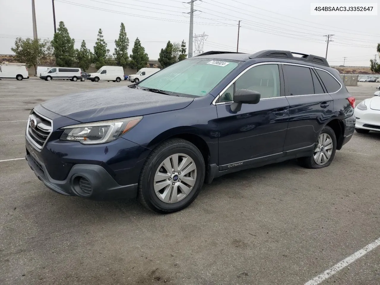 2018 Subaru Outback 2.5I VIN: 4S4BSAAC3J3352647 Lot: 71286924