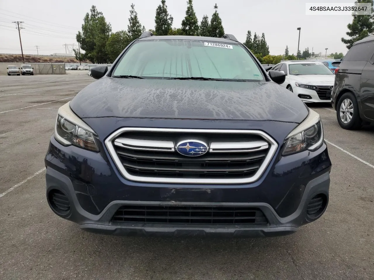 2018 Subaru Outback 2.5I VIN: 4S4BSAAC3J3352647 Lot: 71286924