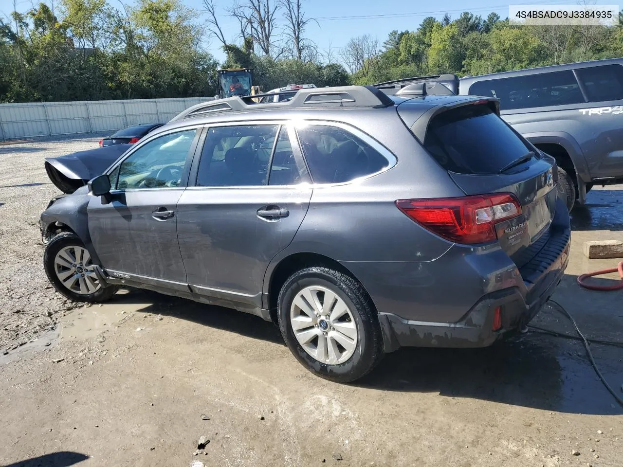 2018 Subaru Outback 2.5I Premium VIN: 4S4BSADC9J3384935 Lot: 71492514