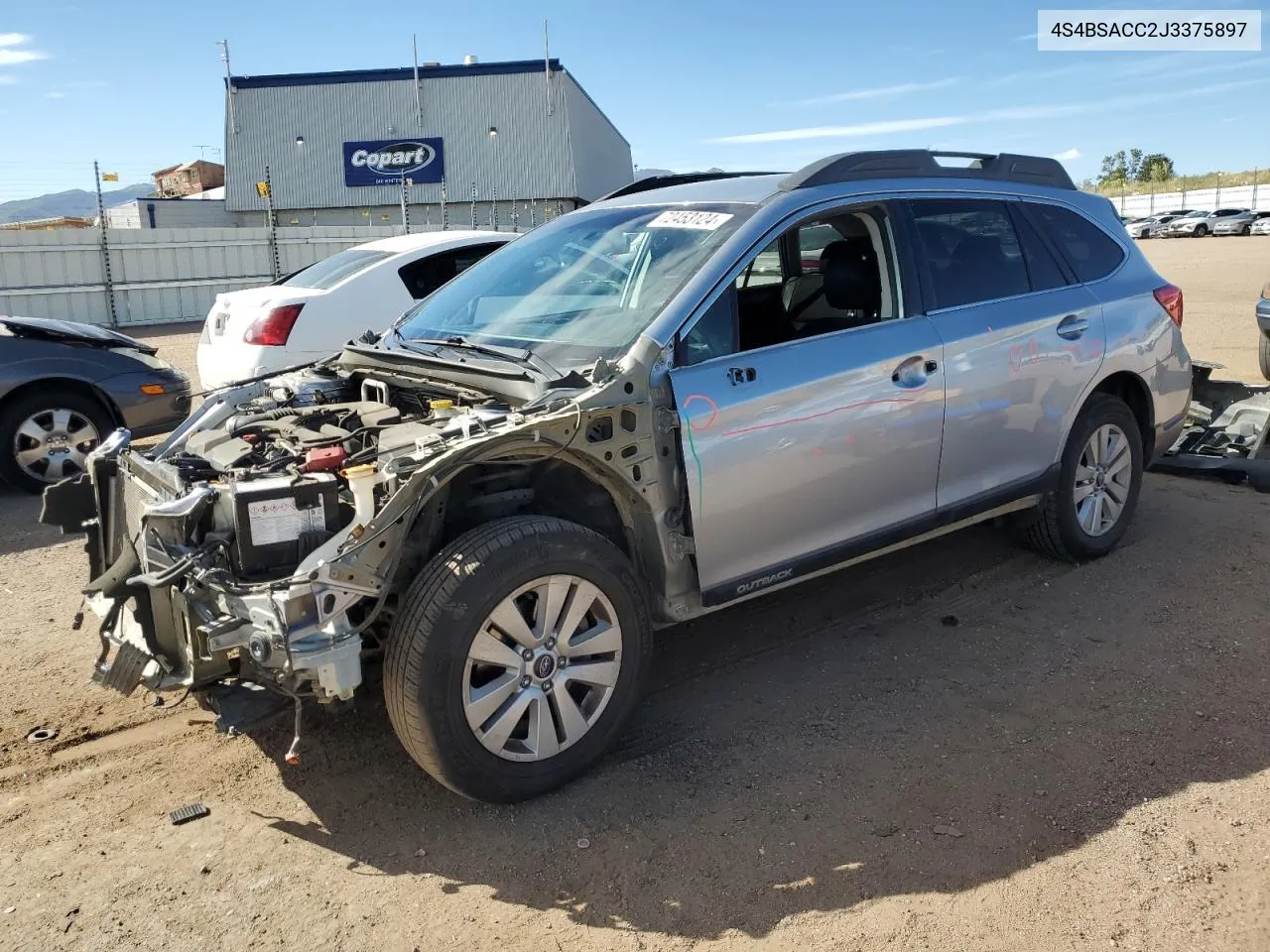 2018 Subaru Outback 2.5I Premium VIN: 4S4BSACC2J3375897 Lot: 72453124