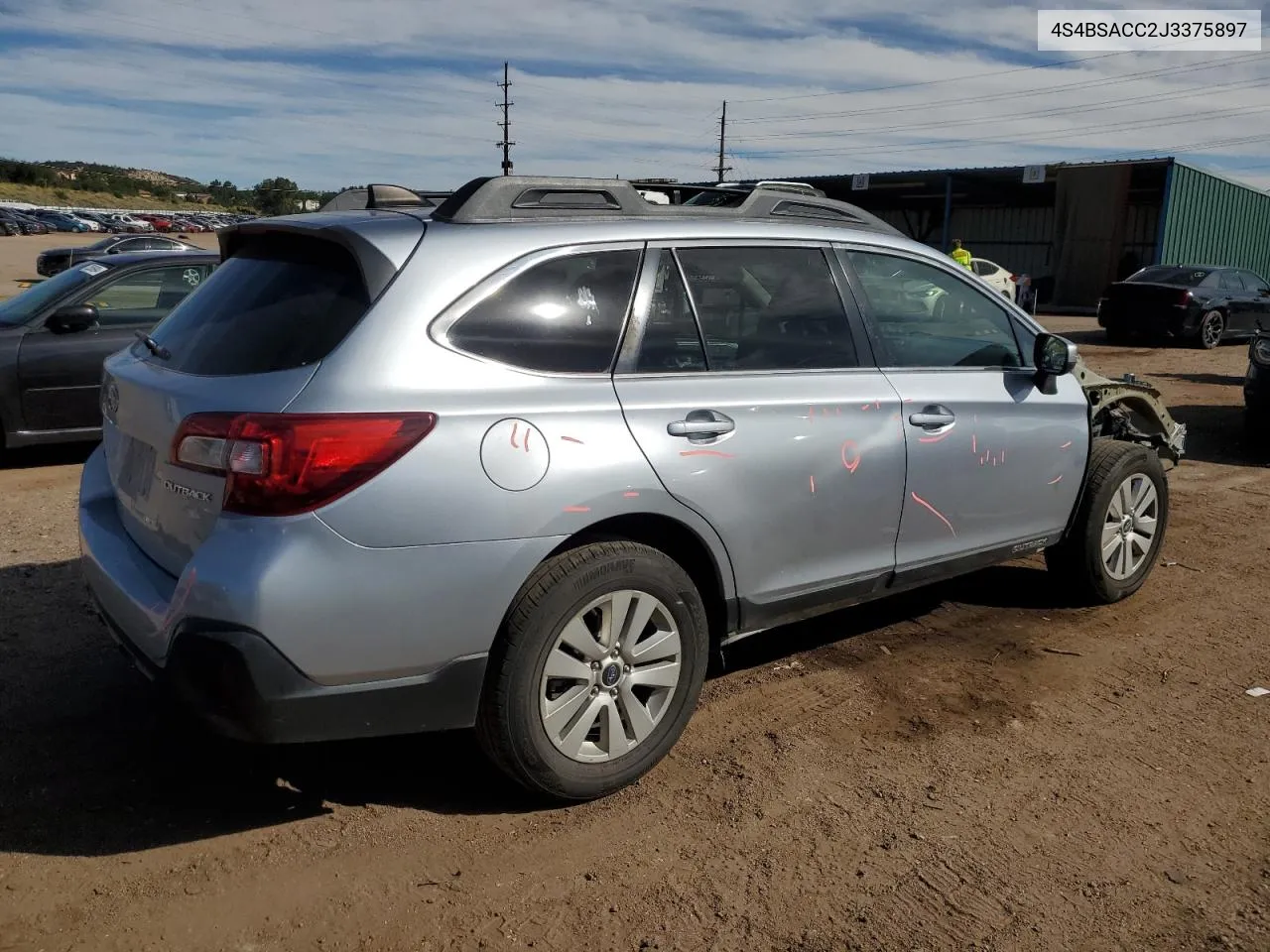 2018 Subaru Outback 2.5I Premium VIN: 4S4BSACC2J3375897 Lot: 72453124