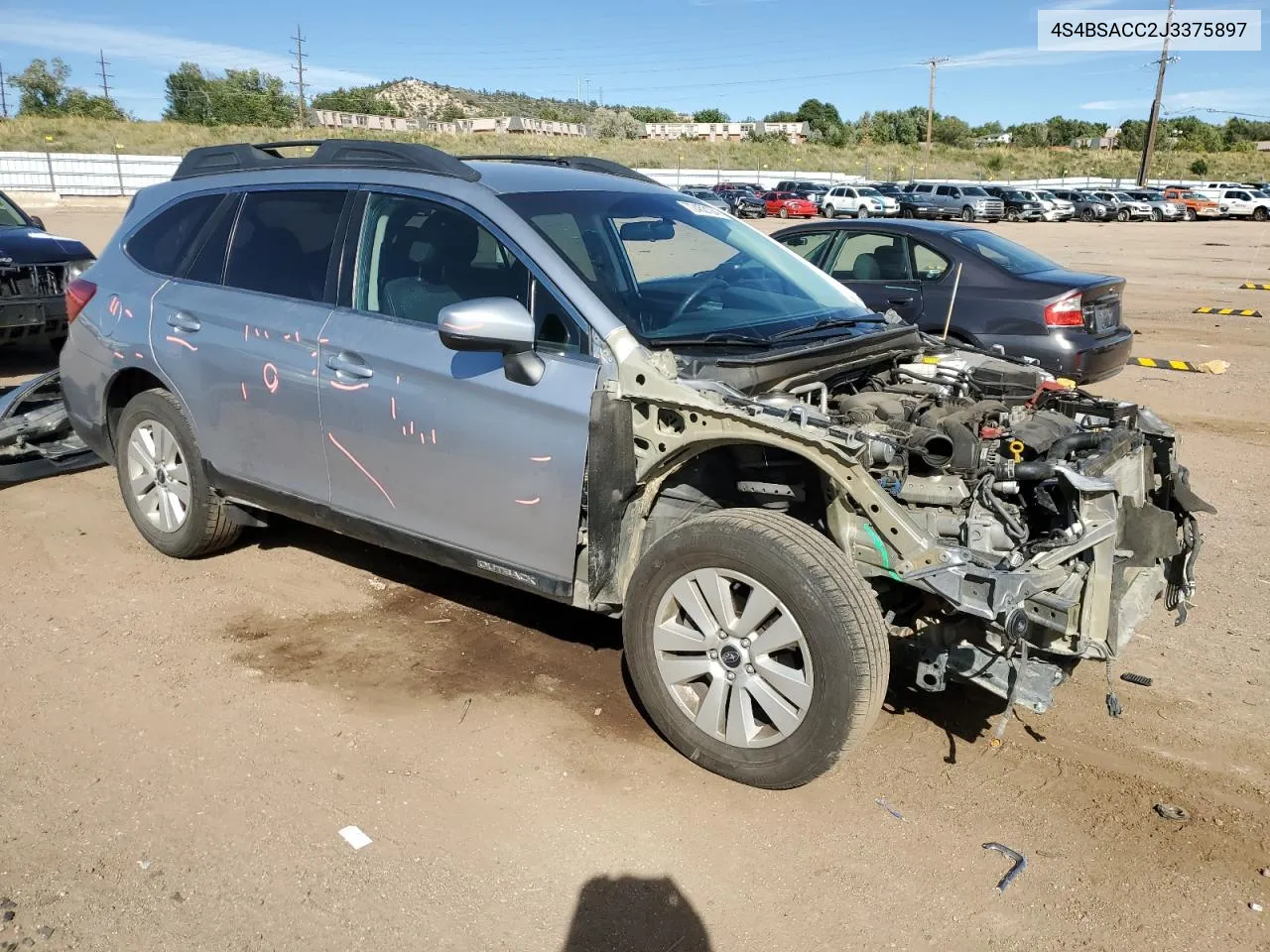 4S4BSACC2J3375897 2018 Subaru Outback 2.5I Premium