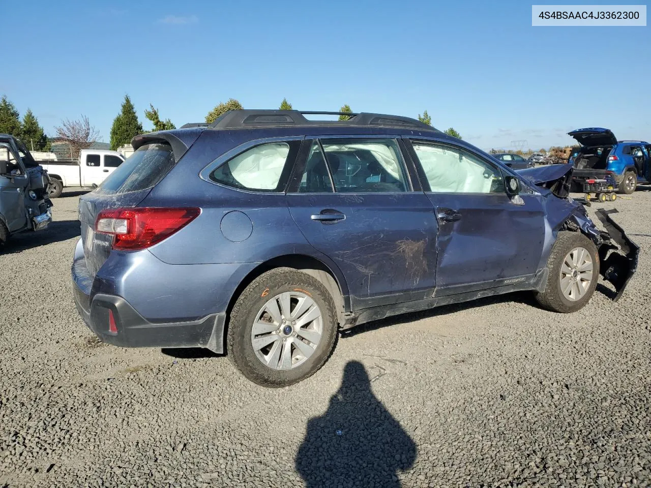 2018 Subaru Outback 2.5I VIN: 4S4BSAAC4J3362300 Lot: 73005814