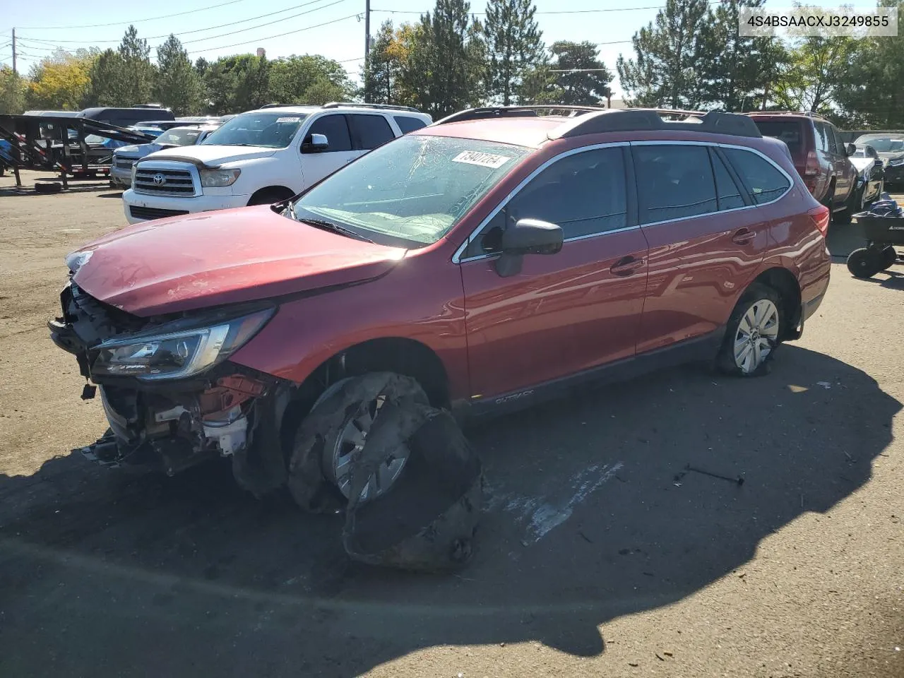 2018 Subaru Outback 2.5I VIN: 4S4BSAACXJ3249855 Lot: 73407264