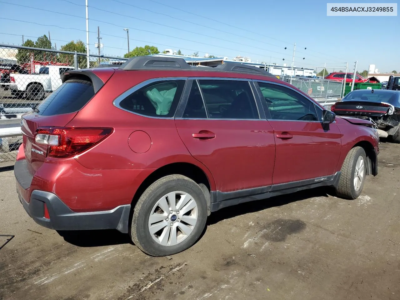 2018 Subaru Outback 2.5I VIN: 4S4BSAACXJ3249855 Lot: 73407264