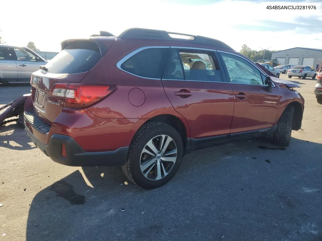 2018 Subaru Outback 2.5I Limited VIN: 4S4BSANC3J3281976 Lot: 74692744