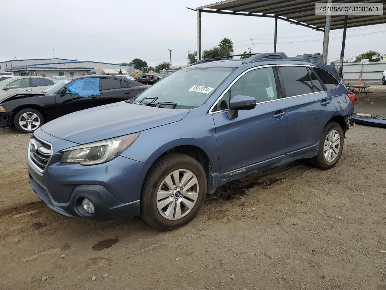 2018 Subaru Outback 2.5I Premium VIN: 4S4BSAFC4J3383611 Lot: 75499374