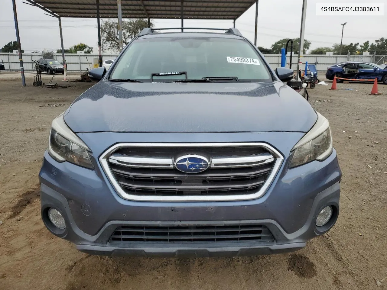 2018 Subaru Outback 2.5I Premium VIN: 4S4BSAFC4J3383611 Lot: 75499374