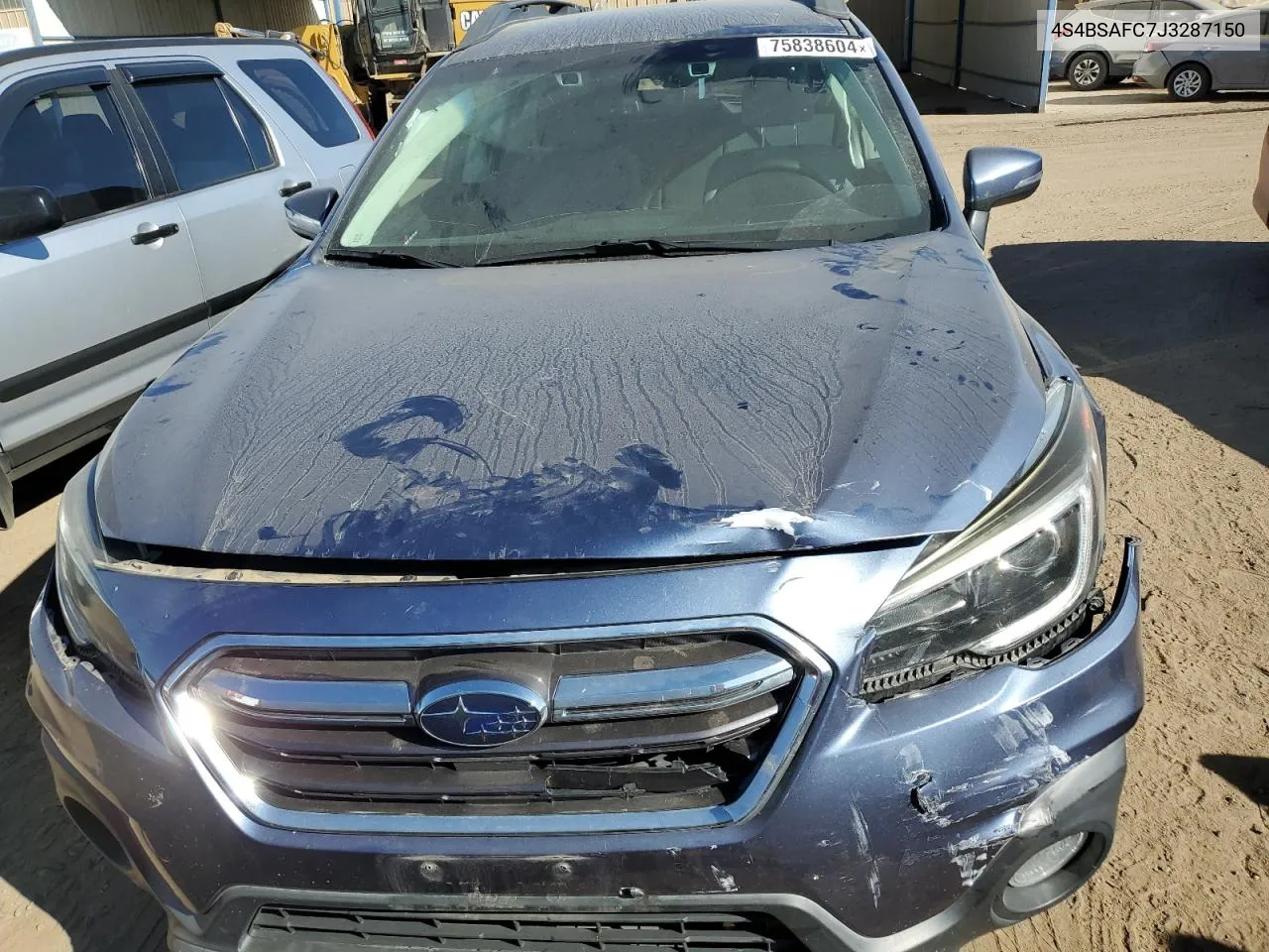 2018 Subaru Outback 2.5I Premium VIN: 4S4BSAFC7J3287150 Lot: 75838604