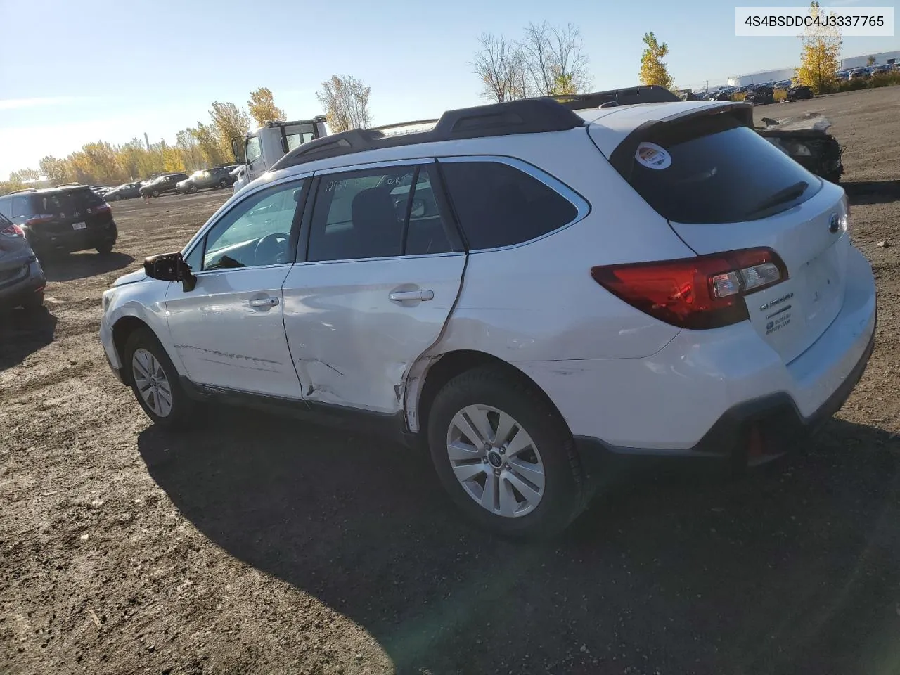 2018 Subaru Outback 2.5I Premium VIN: 4S4BSDDC4J3337765 Lot: 76008804