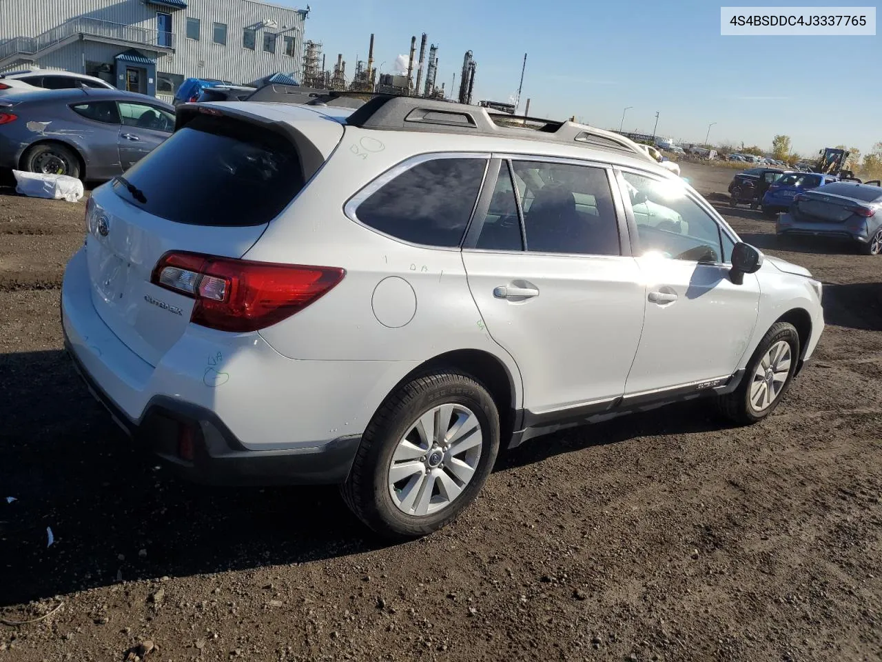 2018 Subaru Outback 2.5I Premium VIN: 4S4BSDDC4J3337765 Lot: 76008804