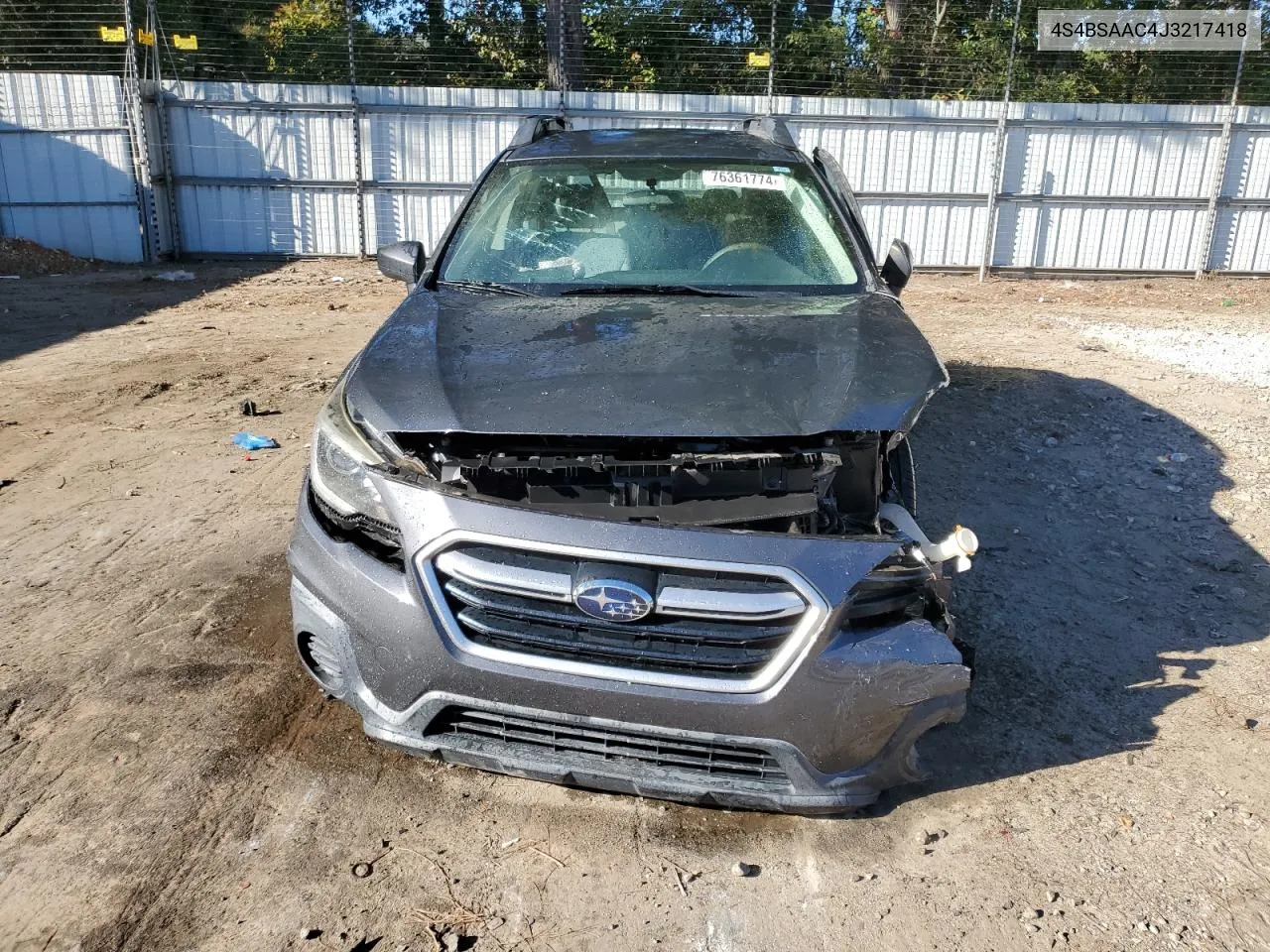 2018 Subaru Outback 2.5I VIN: 4S4BSAAC4J3217418 Lot: 76361774