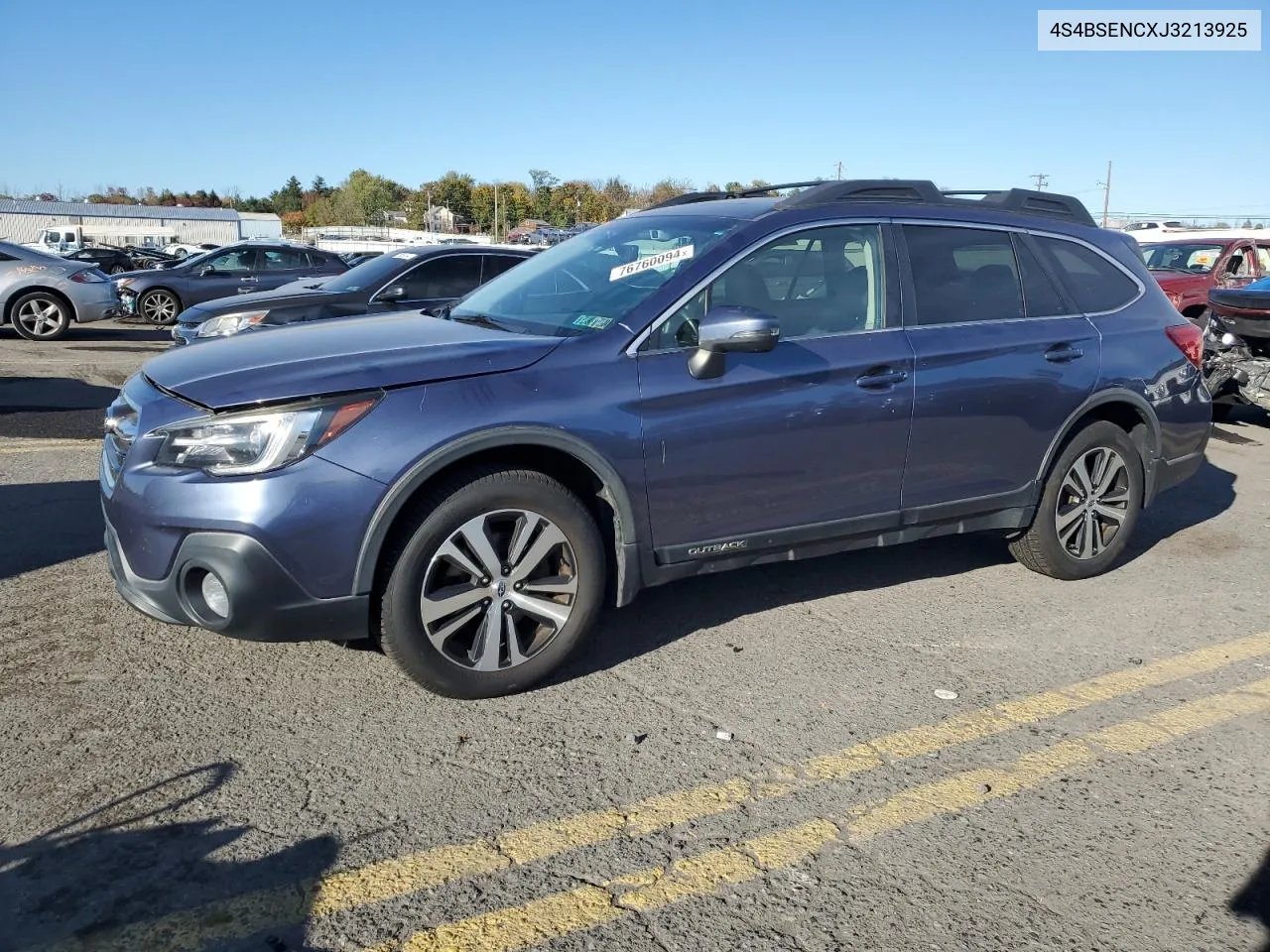 2018 Subaru Outback 3.6R Limited VIN: 4S4BSENCXJ3213925 Lot: 76760094