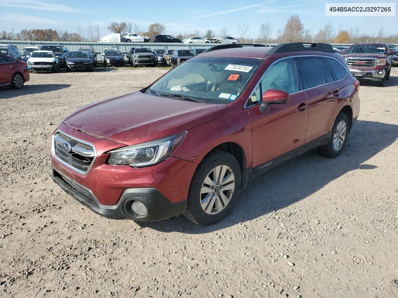 2018 Subaru Outback 2.5I Premium VIN: 4S4BSACC2J3297265 Lot: 77574714