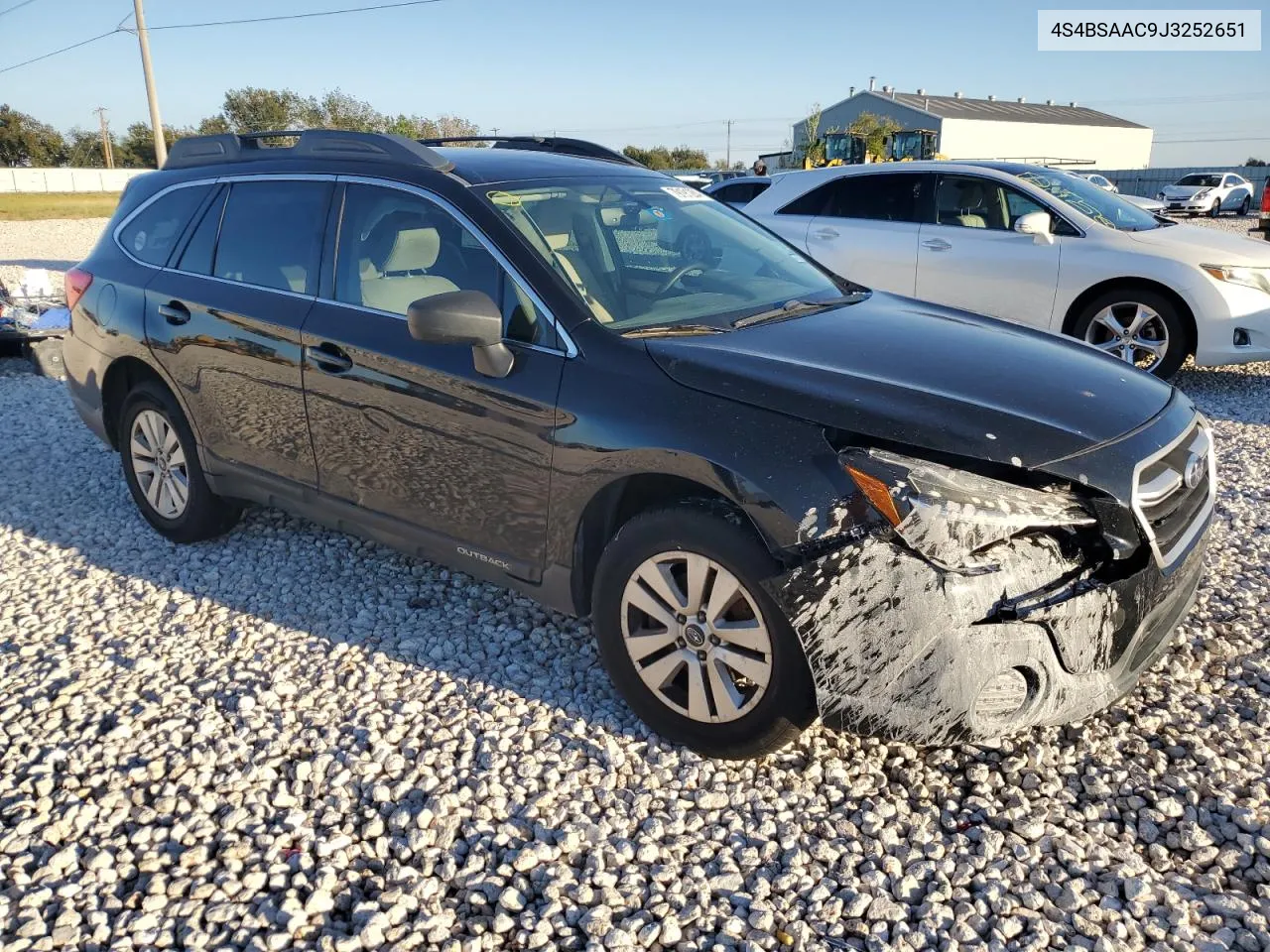 2018 Subaru Outback 2.5I VIN: 4S4BSAAC9J3252651 Lot: 79191284