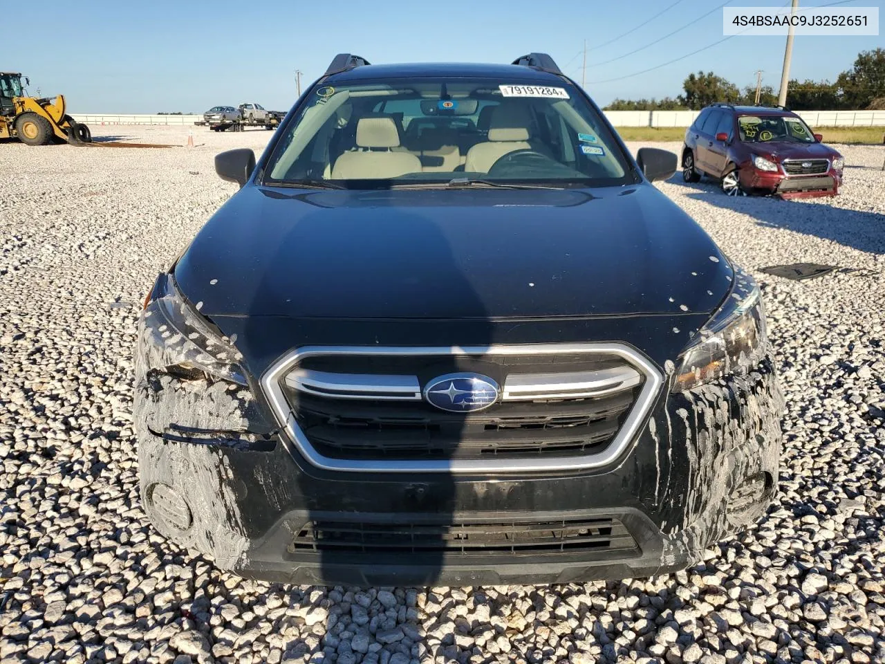 2018 Subaru Outback 2.5I VIN: 4S4BSAAC9J3252651 Lot: 79191284