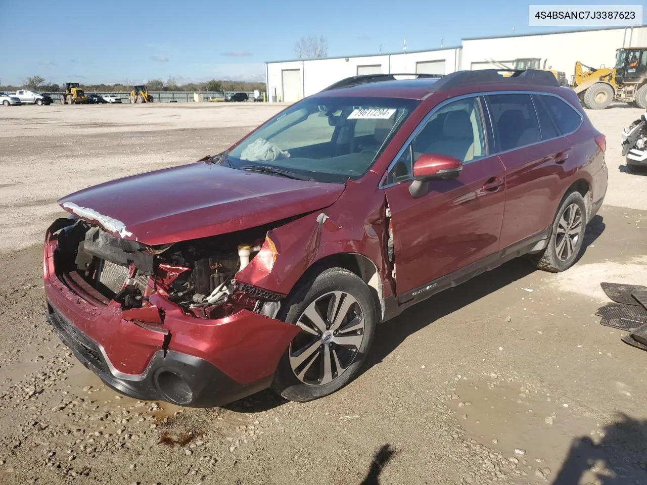 2018 Subaru Outback 2.5I Limited VIN: 4S4BSANC7J3387623 Lot: 79617294